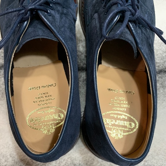 Church’s Bestone Rubber Sole Oxford Navy Suede - Picture 5 of 8
